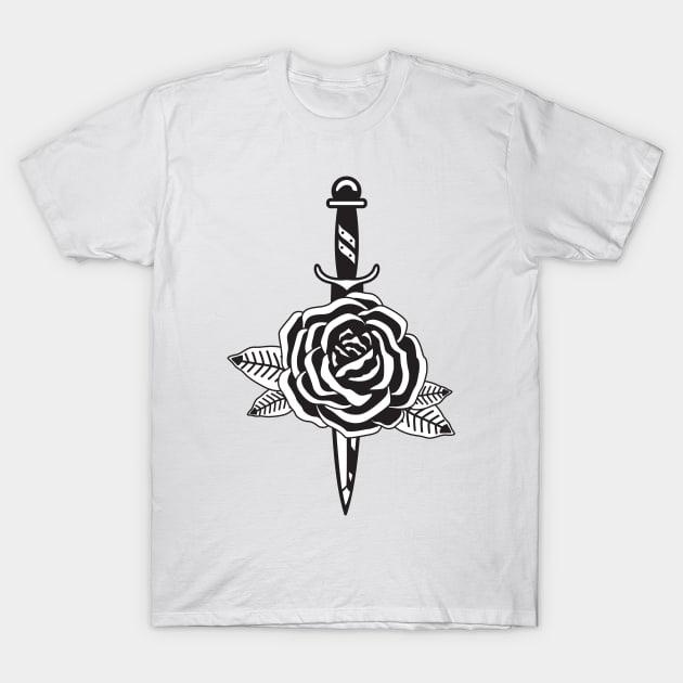 Rosa Dagger (Printed on back) T-Shirt by JosanDSGN